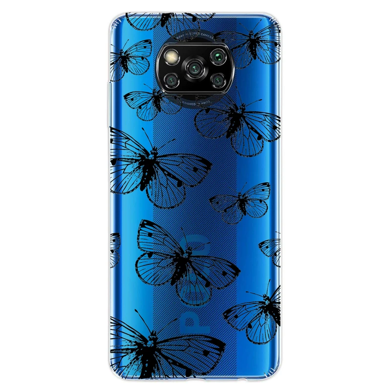 کاور مگافون طرح پروانه مدل C54-B مناسب برای گوشی موبایل شیائومی Poco X3 / X3  NFC / X3 Pro