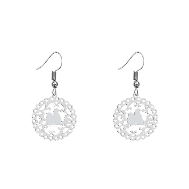 گوشواره زنانه هایکا طرح پرنده مدل ha-381