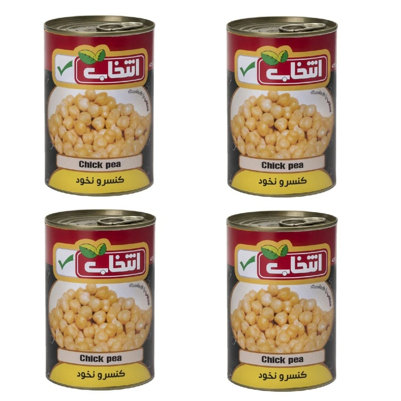 کنسرو نخود طلایی انتخاب - 420 گرم بسته 4 عددی