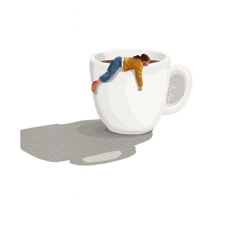 استیکر پارچه و لباس پاد آفرین مدل لیوان فنجان قهوه کد 3535