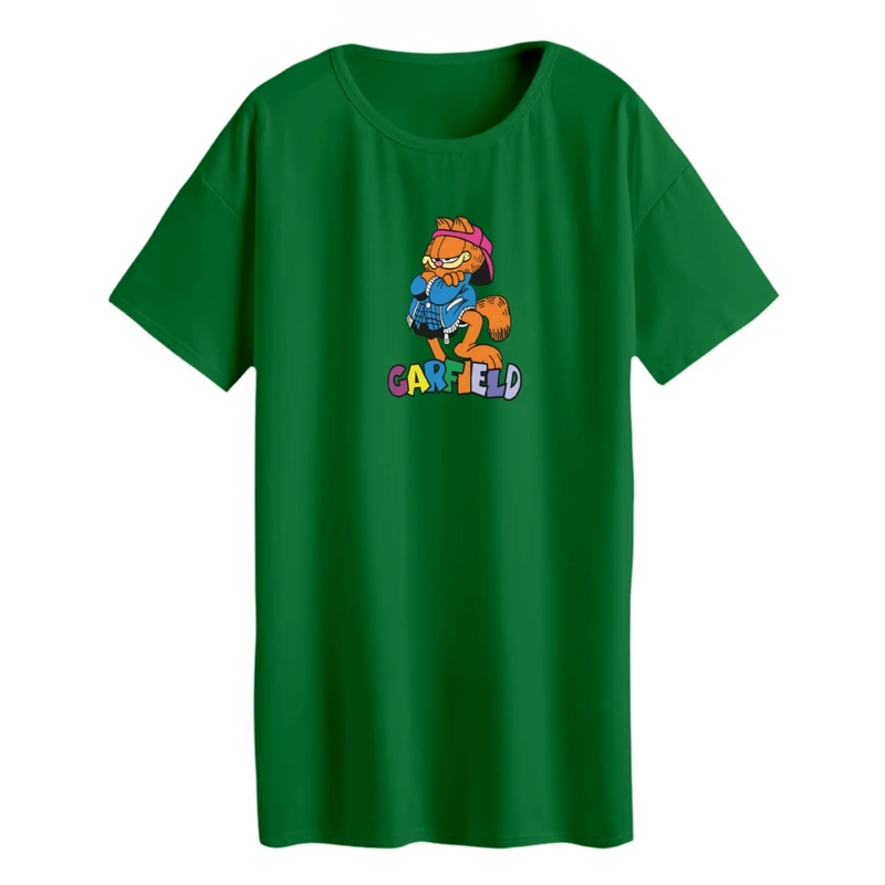 تی شرت لانگ آستین کوتاه زنانه مدل گارفیلد کد 05