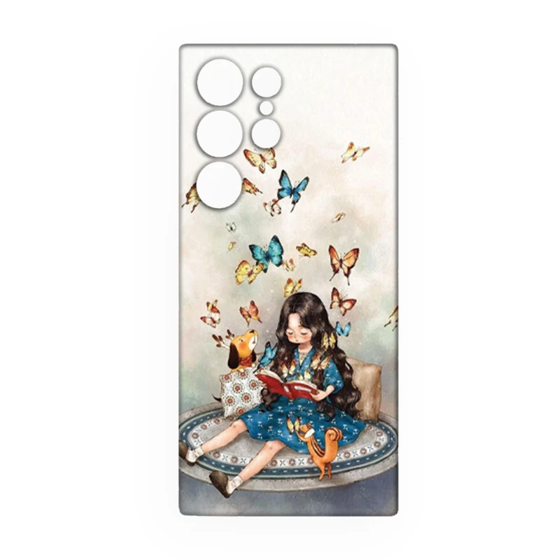 کاور طرح دخترانه کد 46 مناسب برای گوشی موبایل سامسونگ Galaxy S21 Ultra