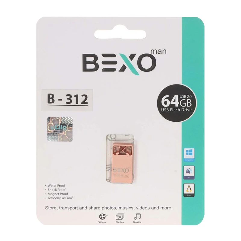 فلش مموری بکسو مدل Music-312 ظرفیت 64 گیگابایت با رابط USB 2.0