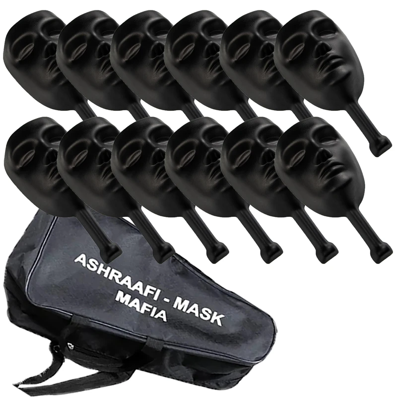 عکس شماره 11 : ماسک ایفای نقش اشرافی مدل مافیا بسته 12 عددی به همراه کیف