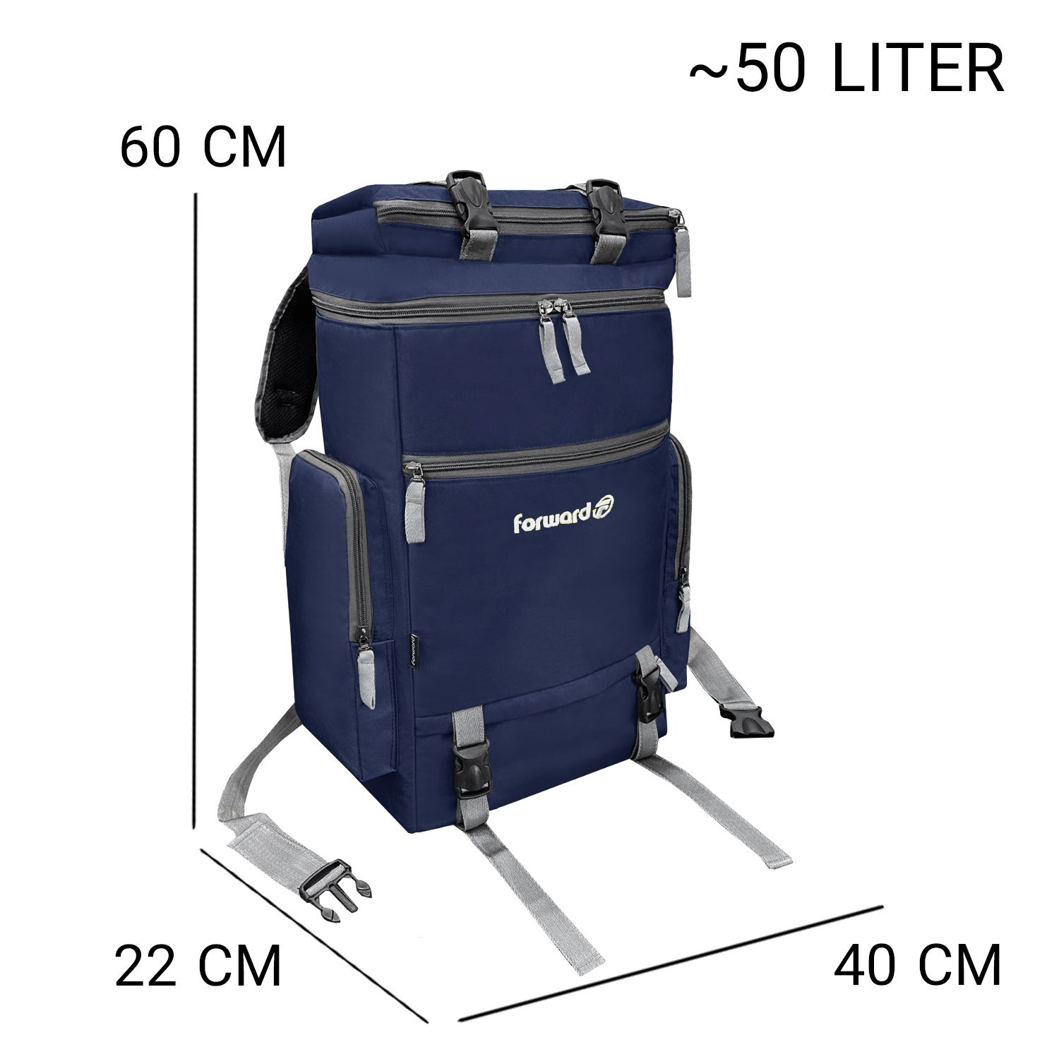 کوله پشتی 50 لیتری فوروارد کد FCLT8019TRAVOLIC -  - 16
