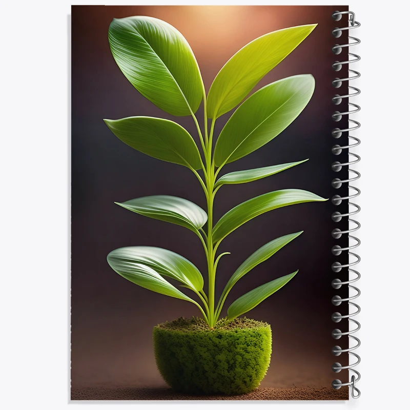 دفتر مشق 100 برگ خندالو طرح گلدان گل کد F6738