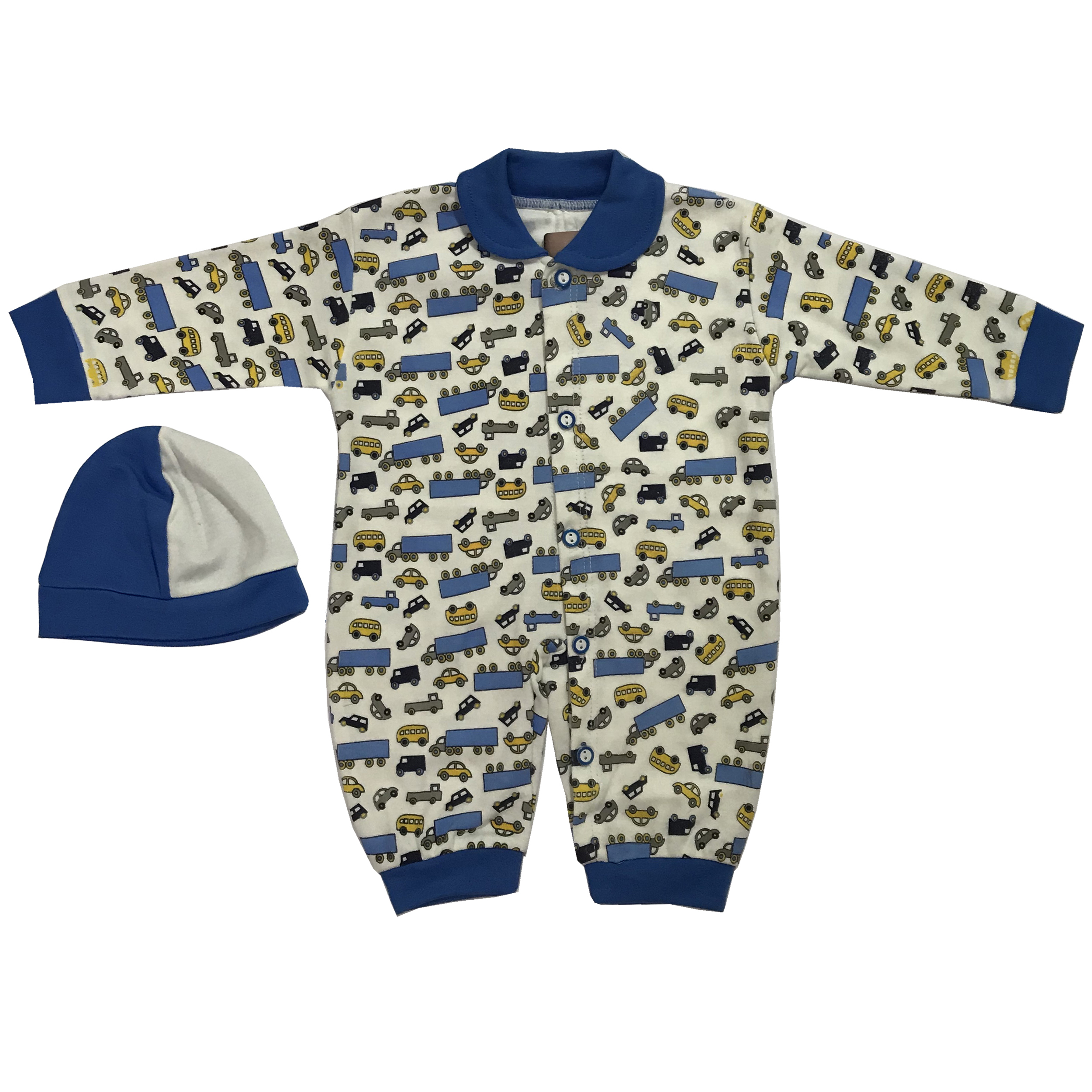 ست سرهمی و کلاه نوزادی مدل car