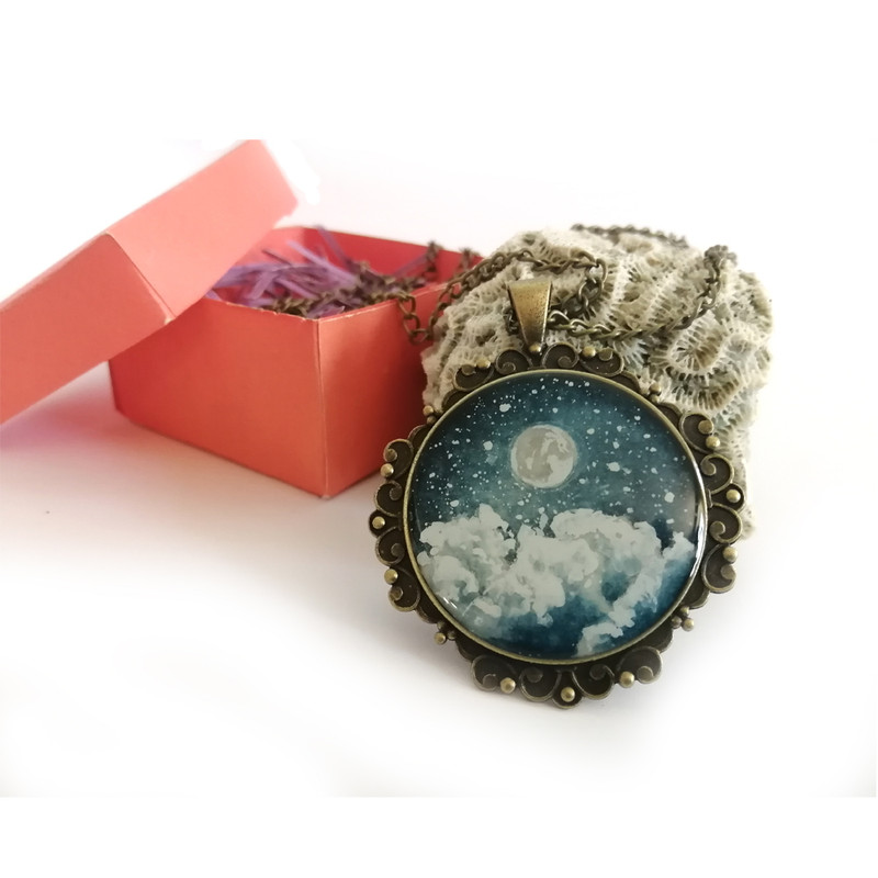 گردنبند دخترانه مدل شب مهتابی 4-1 گردنبند دخترانه مدل شب مهتابی 4-1