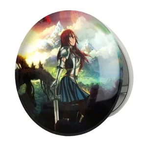 آینه جیبی خندالو طرح ارزا انیمه فری تیل Fairy Tail مدل تاشو کد 16528 
