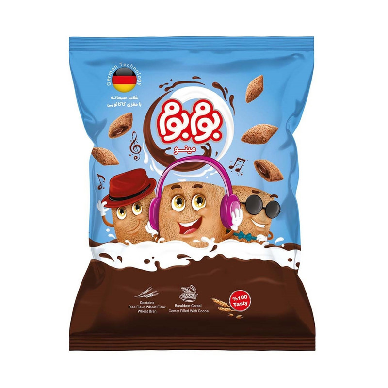 غلات صبحانه با مغزی کاکائویی بوم بوم مینو - 60 گرم