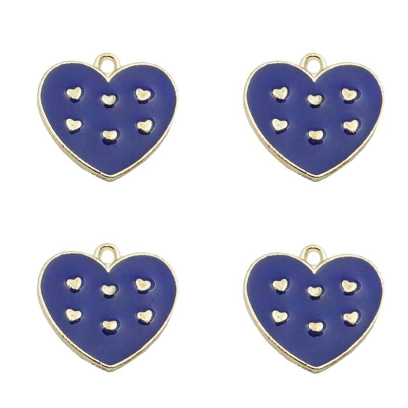 آویز گردنبند دخترانه مدل قلب زیبا کد 178 بسته 4 عددی