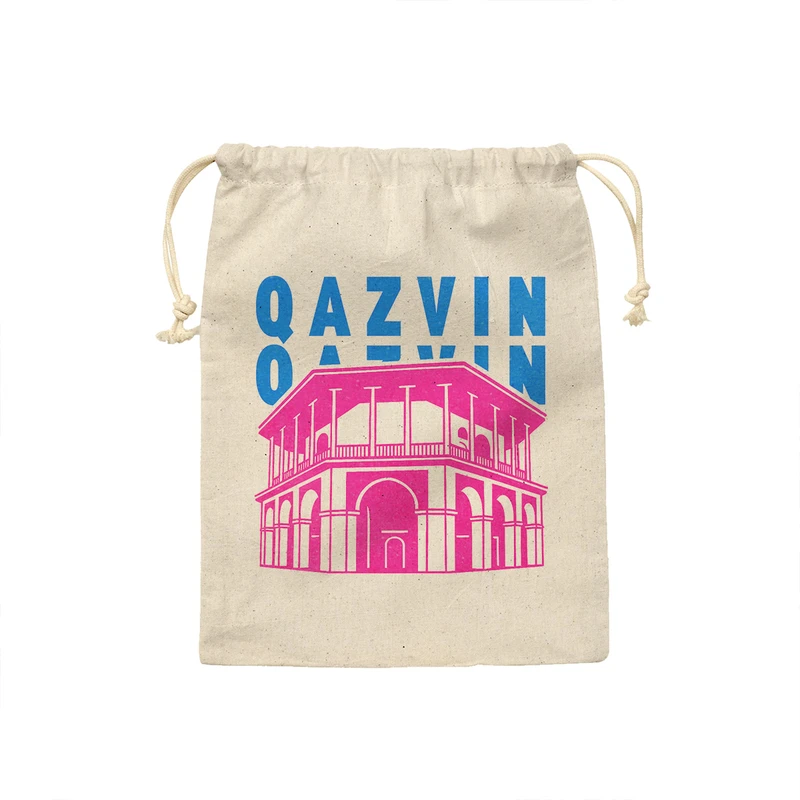 کیسه نان و سبزی ترمه طراحان ایده مدل نماد کاخ چهلستون قزوین کد map0103 - S سایز 19x19 سانتی متر