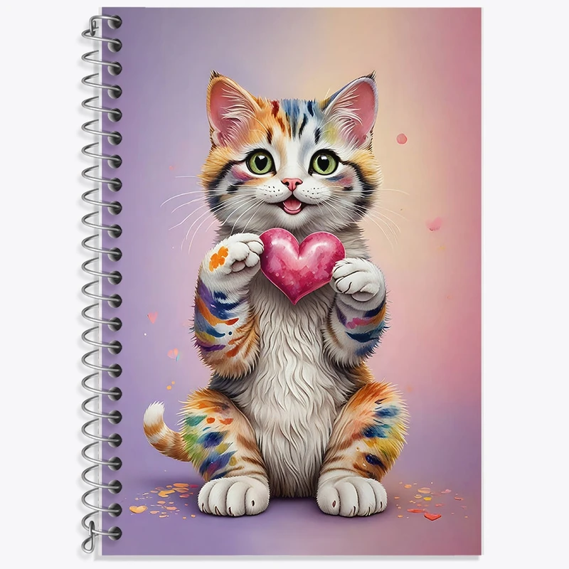 دفتر لغت 50 برگ خندالو طرح گربه (Cat) کد F2747