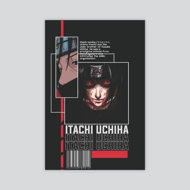 تابلو شاسی طرح انیمه مدل itachi 1