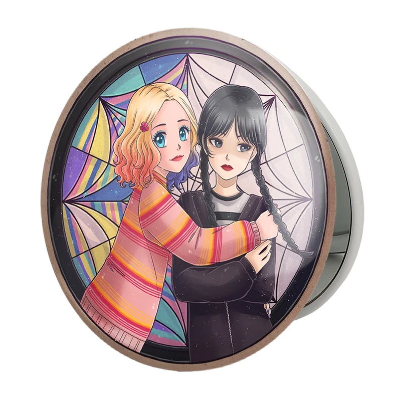 آینه جیبی خندالو طرح سریال ونزدی Wednesday مدل تاشو کد 25179 