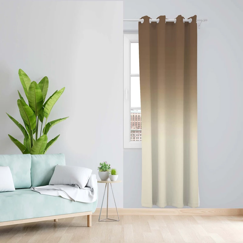 پرده طرح سایه روشن مدل مخمل پانچی کد 5010L z سایز 140x200 سانتی متر