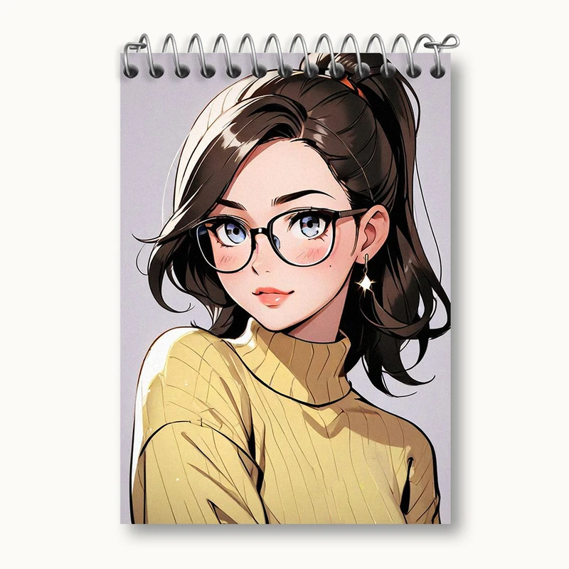 دفتر یادداشت 50 برگ خندالو طرح دخترانه کد N2130