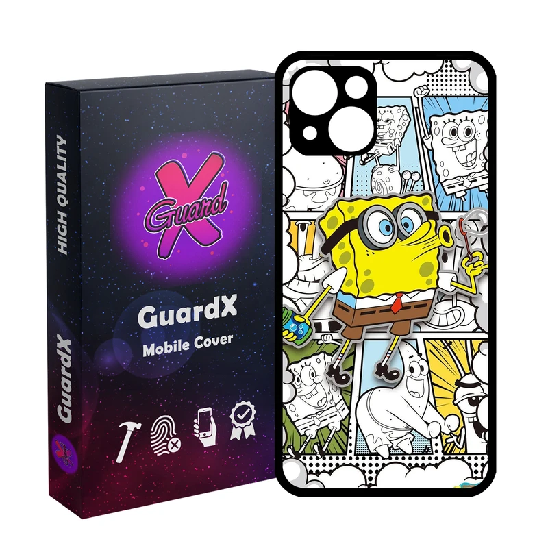 کاور گارد ایکس طرح باب اسفنجی مدل 10940 مناسب برای گوشی موبایل اپل iPhone 13
