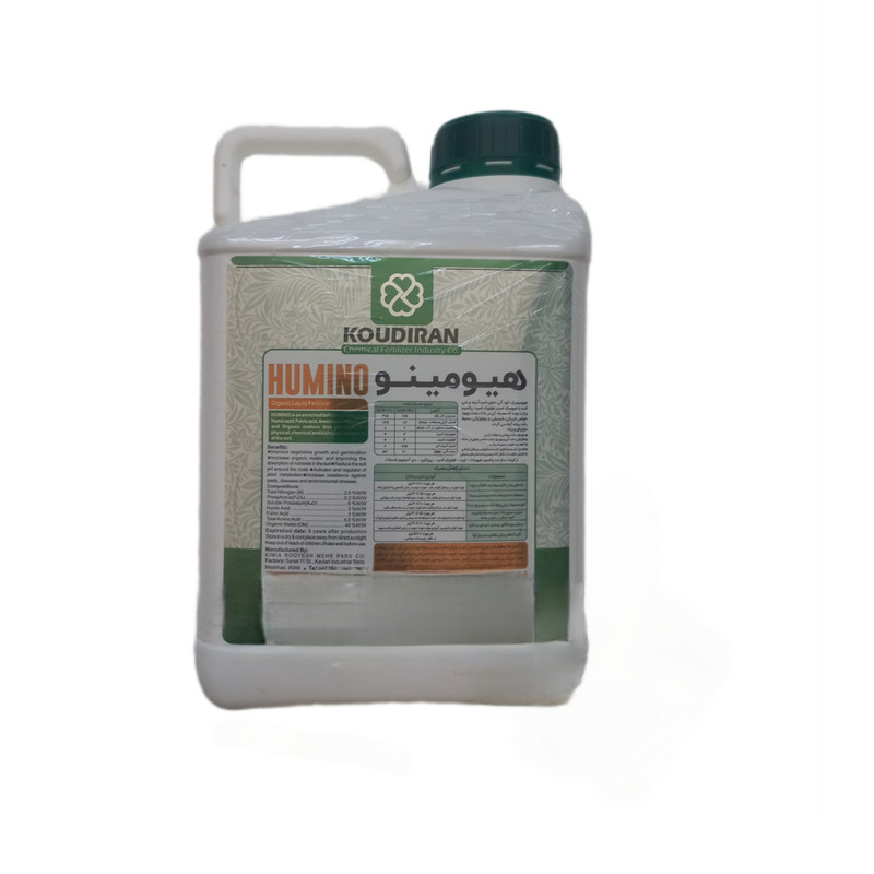 کود مایع اسید هیومیک کودیران مدل هیومینو حجم 5 لیتر