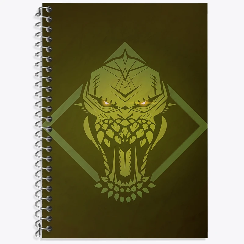 دفتر زبان 50 برگ خندالو مدل دو خط طرح بازی شکارچی هیولا (Monster Hunter) کد 33229