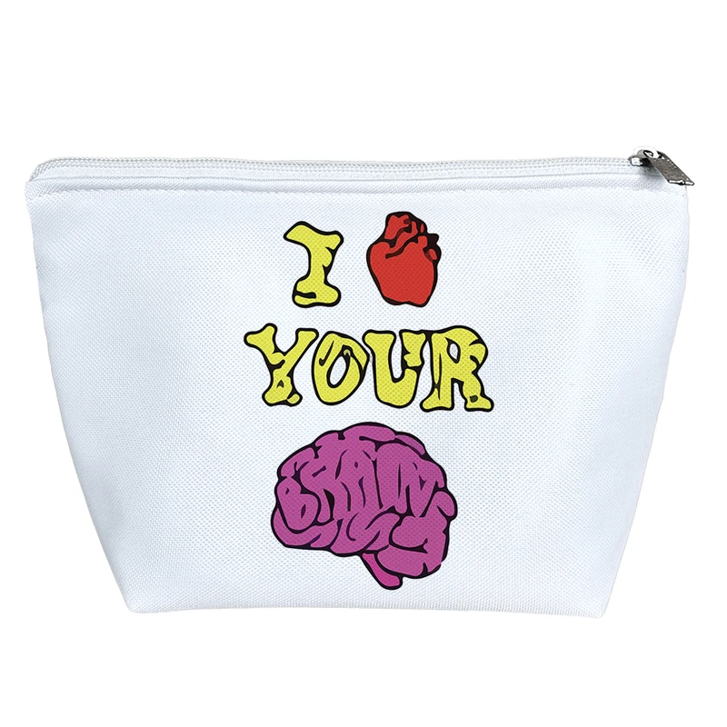 کیف لوازم آرایش دخترانه خندالو مدل من مغزت رو دوست دارم کد 9399