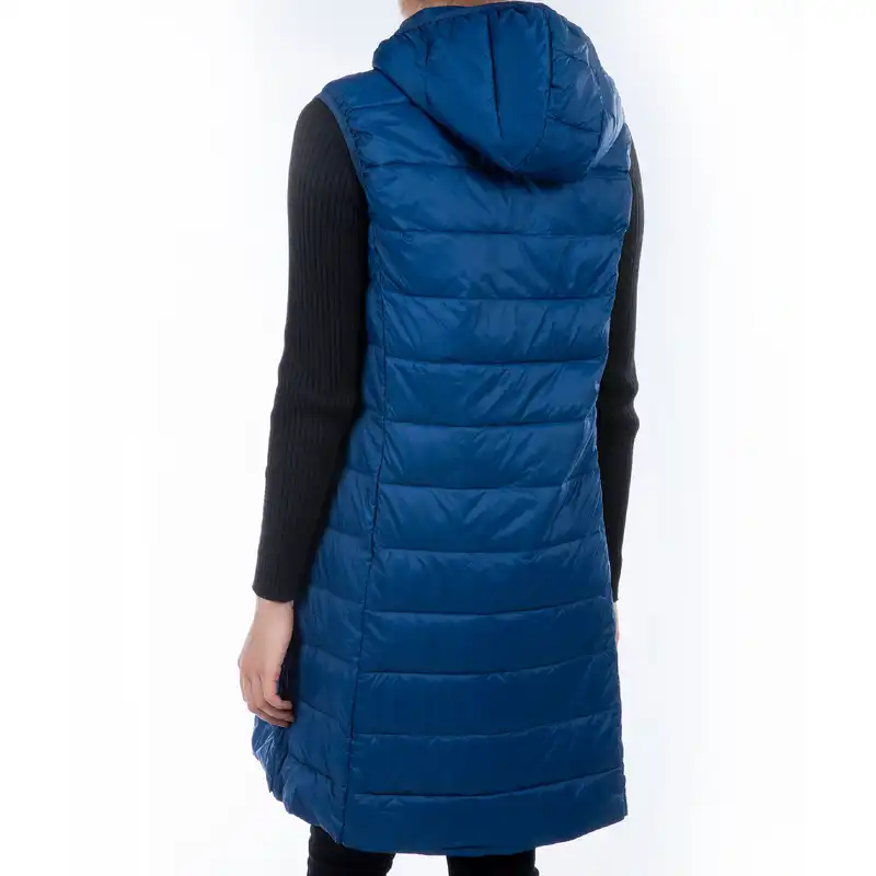 پافر زنانه جوتی جینز مدل کلاهدار کد 858518 رنگ سرمه‌ای