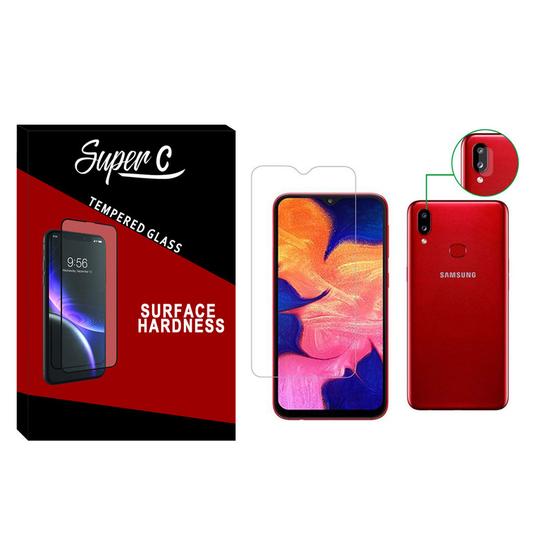 محافظ صفحه نمایش سوپرسی مدل SDHC-01 مناسب برای گوشی موبایل سامسونگ Galaxy A10s به همراه محافظ لنز دوربین
