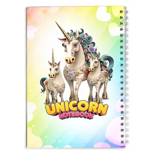  دفتر مشق 50 برگ مدل یونی کورن کارتونی کد Note-Uni-18