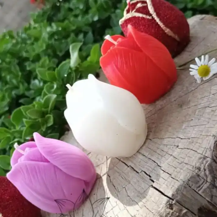 قالب شمع مدل غنچه رز