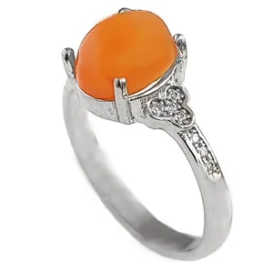 انگشتر نقره زنانه مدل عقیق شرف الشمس یمنی YW4184