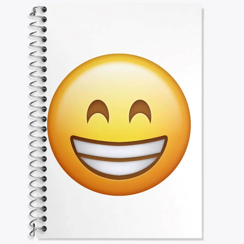 دفتر زبان 50 برگ خندالو مدل دو خط طرح ایموجی کد 24676
