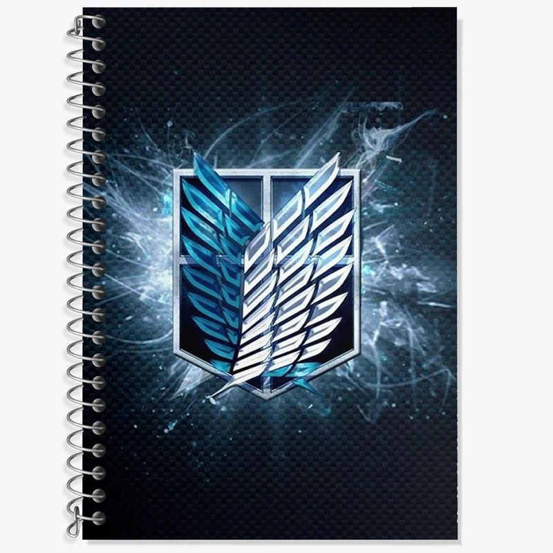 دفتر زبان 50 برگ خندالو مدل دو خط طرح نماد آزادی انیمه اتک آن تایتان Attack on Titan کد 11016
