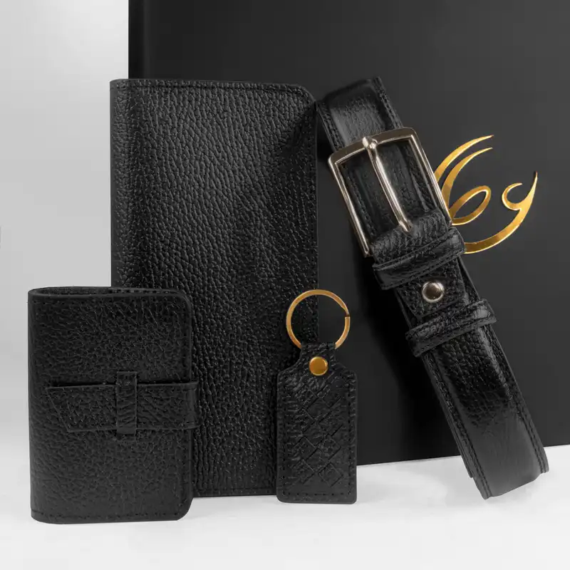 ست هدیه مردانه چرم عطارد مدل چرم طبیعی کد A46