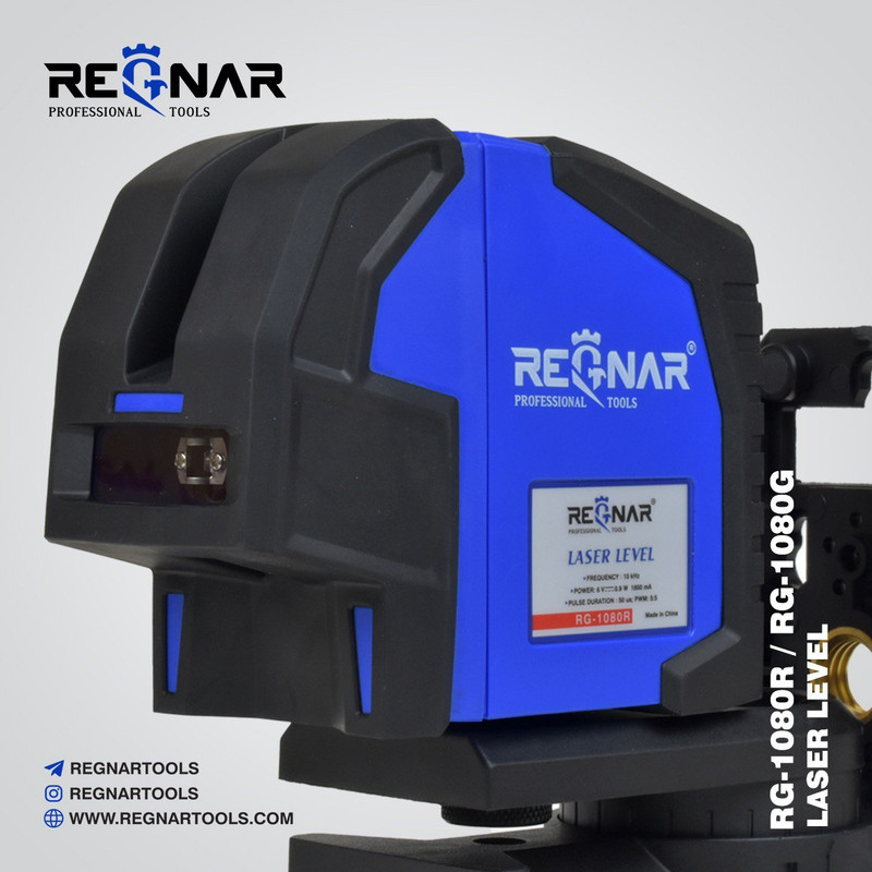 تراز لیزری رگنار مدل نور قرمز کد 1080R تراز لیزری رگنار مدل نور قرمز کد 1080R