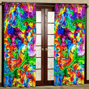 پرده مدل مخمل پانچی کد 4374T2 سایز 200x140 سانتی متر