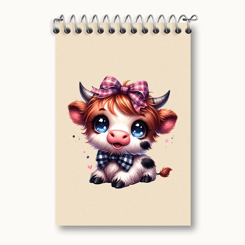 دفتر یادداشت 50 برگ خندالو طرح گاو بامزه کد N5483