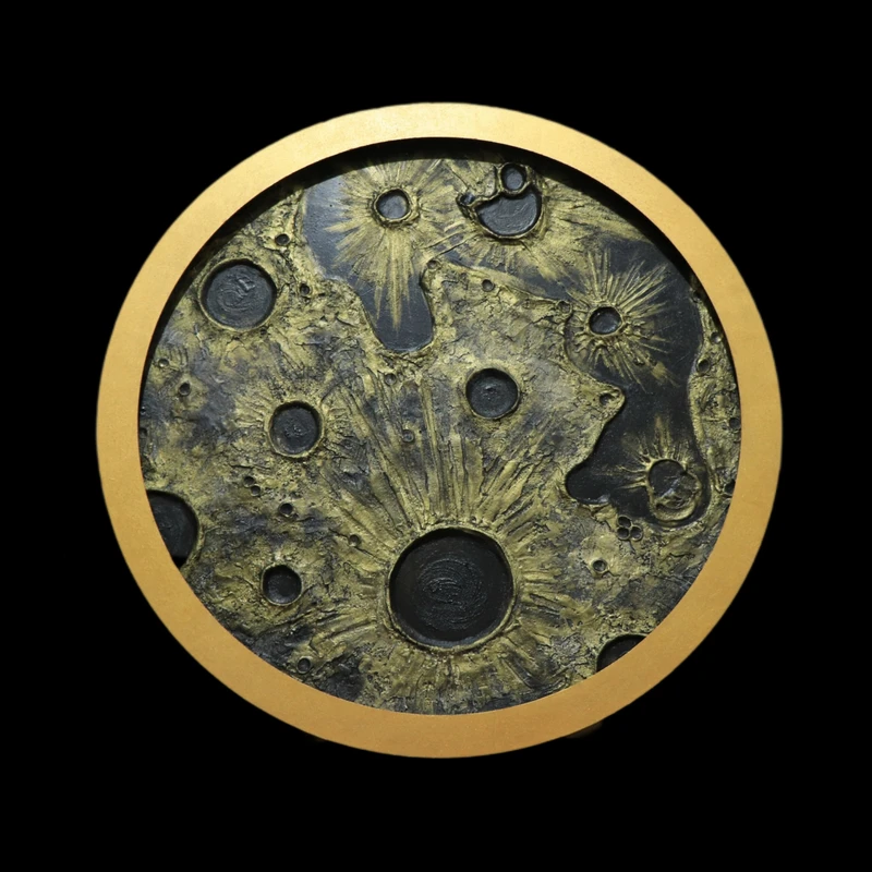 تابلو نوری مدل ماه فریم طلایی