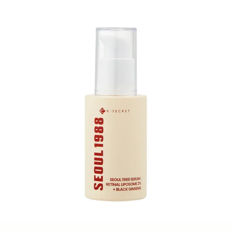 سرم ضد چروک و جوانساز پوست کی سکرت مدل Seoul 1988 Retinal Liposome 2% + Black Ginseng مناسب برای انواع پوست حجم ۳۰ میلیلیتر