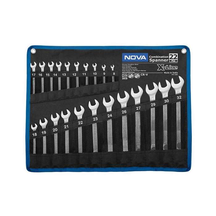 آچار یکسر تخت و یکسر رینگی نووا مدل 9432 مجموعه 22 عددی