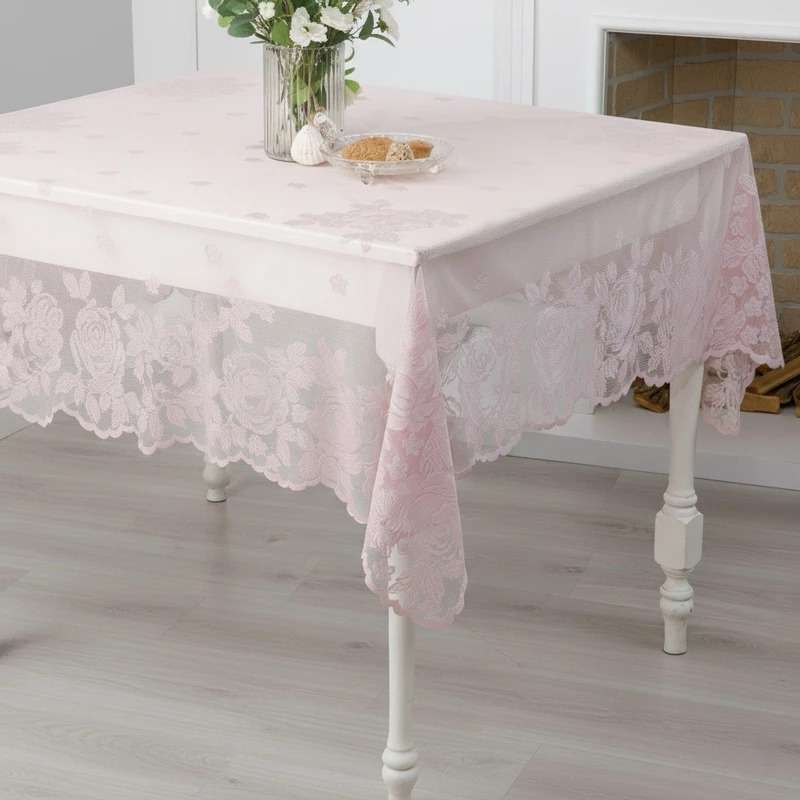 رومیزی انگلیش هوم مدل Glam Rose سایز 145x145 سانتی‌متر