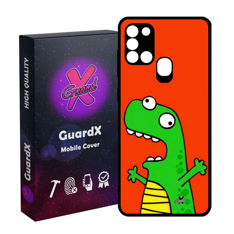 کاور گارد ایکس طرح دایناسور مدل Glass10649 مناسب برای گوشی موبایل سامسونگ Galaxy A21s