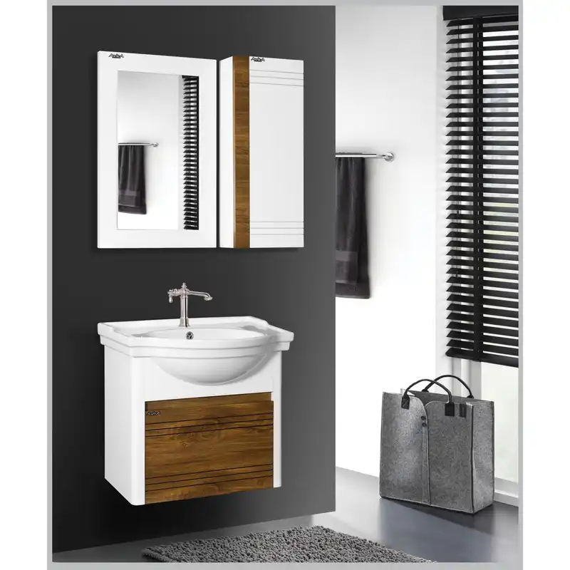 ست کابینت و روشویی  مدل نانسی به همراه باکس آریزو