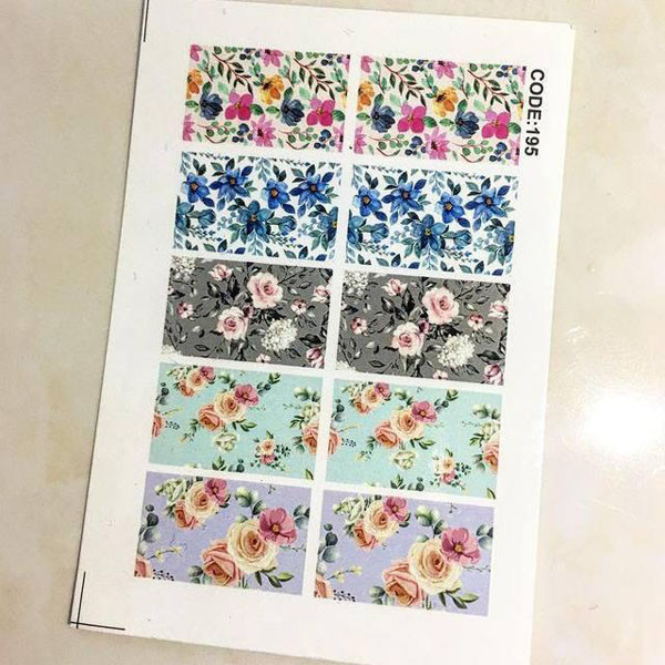 استیکر طراحی ناخن مدل گل گلی کد C195