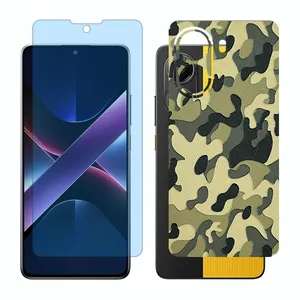 Glass Together model matte anti blue screen protector suitable for Xiaomi Poco X7 Pro mobile phone with back cover sticker