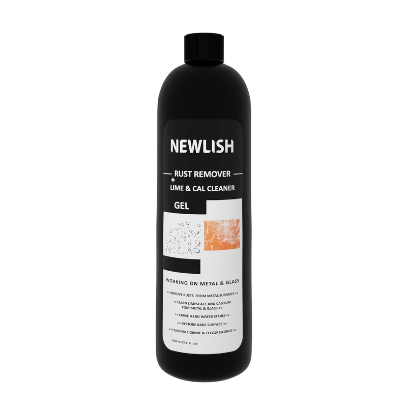 ژل زنگ بر و رسوب زدا استیل شیشه شیرآلات و تجهیزات استخر نیولیش کد 115 حجم ۱ لیتر