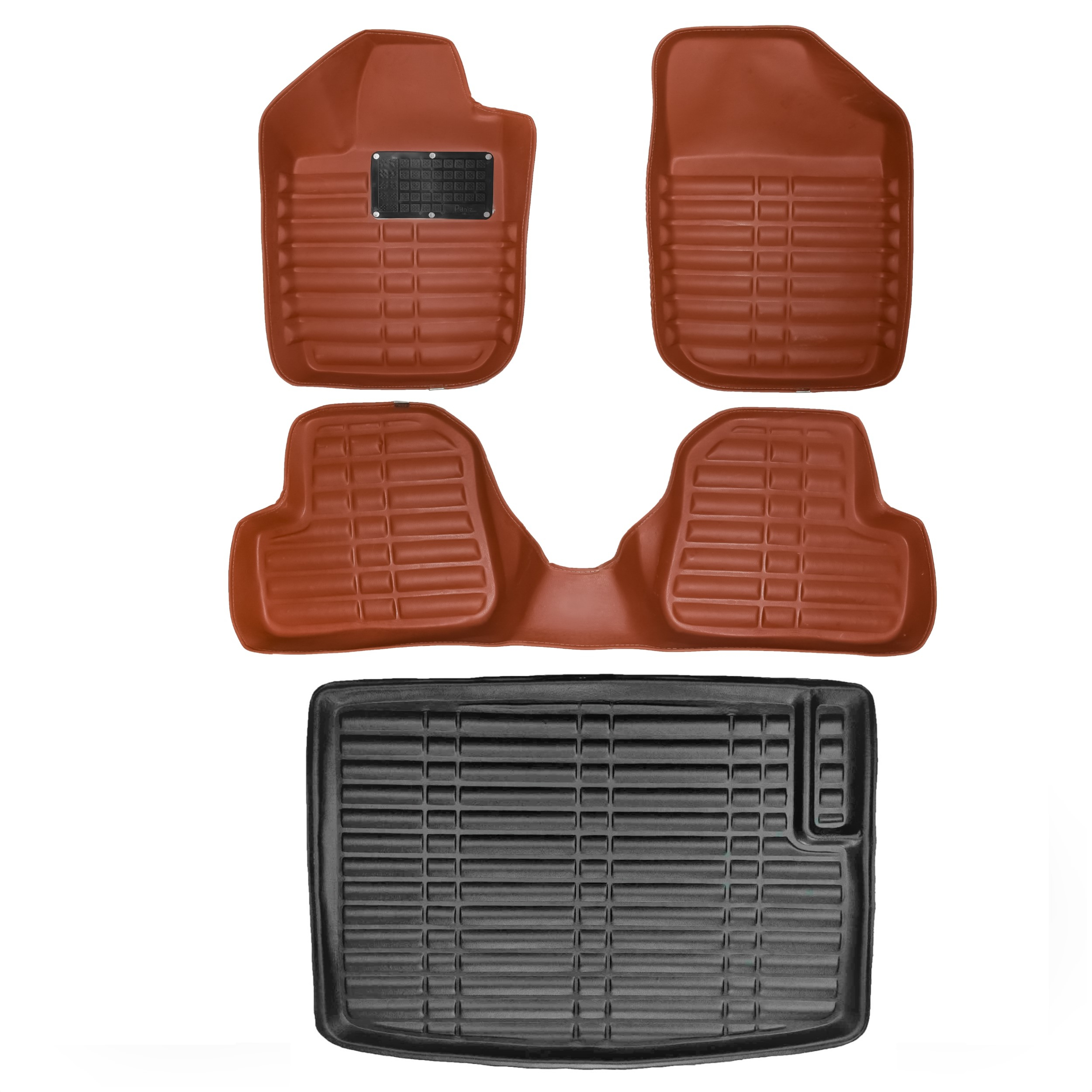 کفپوش سه بعدی خودرو پانیذ مدل CH مناسب برای رانا به همراه کفپوش صندوق عقب