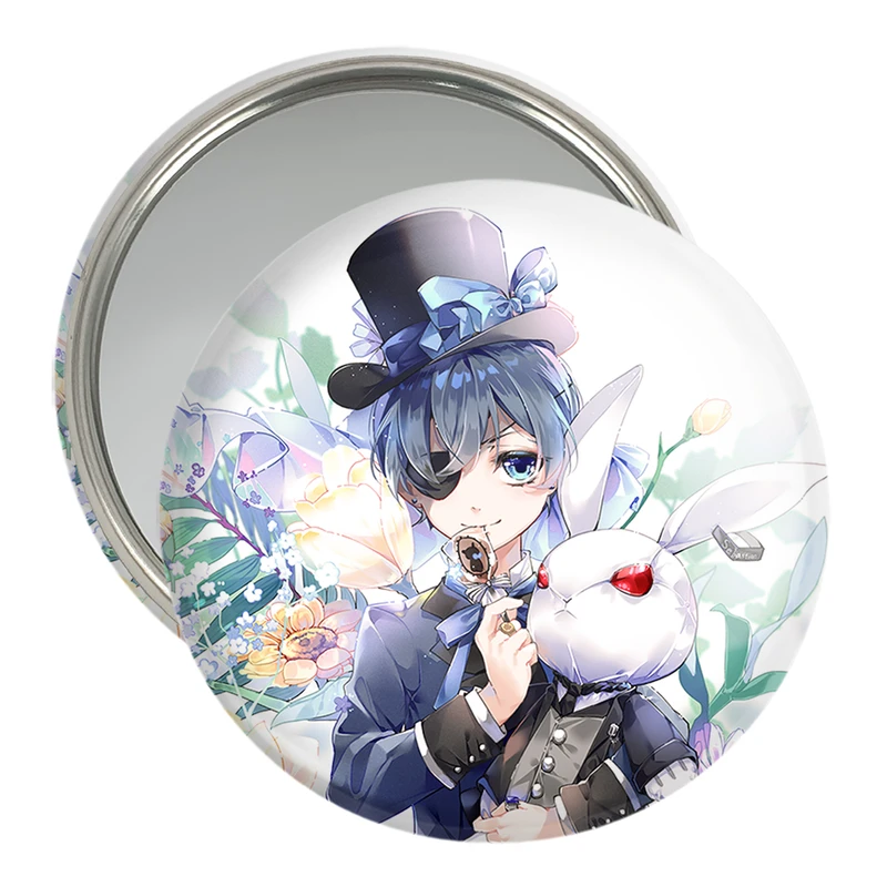 آینه جیبی خندالو مدل شیل انیمه خادم سیاه Black Butler  کد 16341