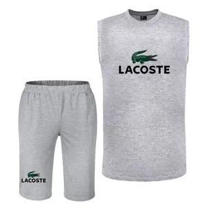 ست تاپ و شلوارک مردانه مدل B23 رنگ طوسی