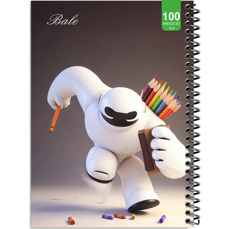 دفتر نقاشی 100 برگ بله طرح فانتزی پسرانه کد a4-n263