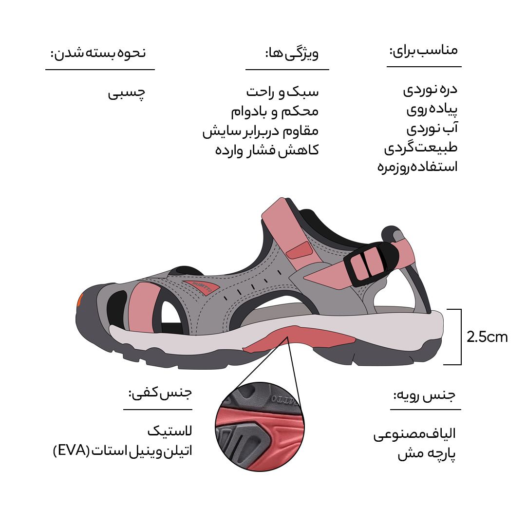 صندل زنانه هامتو مدل 11-9602 -  - 20